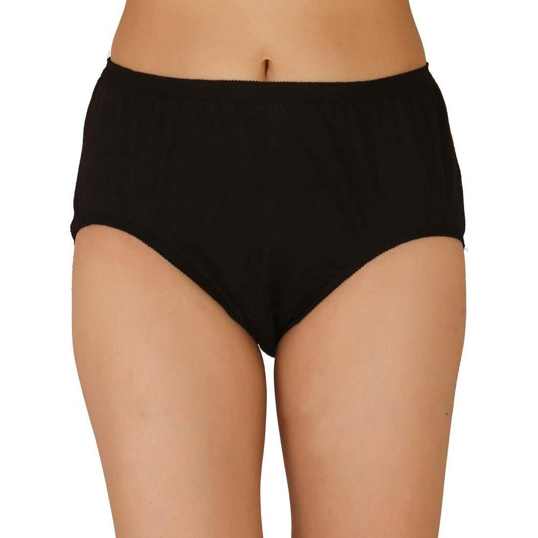 Black plain jersey panties light weight