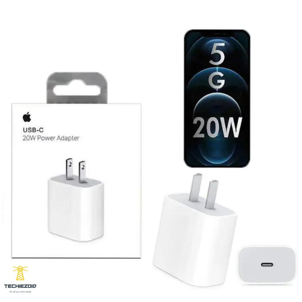 iPhone USB-C PD 20W Power Adapter Charger 2 Pin USA Pin